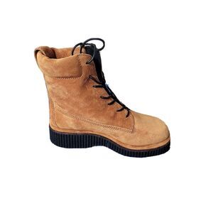 Rag & Bone Sloane Combat Suede Boots Cinnamon Brown NIB Size Eu 37 US 7 NEW